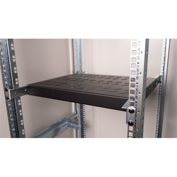 Equip Rackszekrény kiegészítő  EZVS-19-1-35-B  Fix polc  19"  1U Mélység: 350mm Fekete 