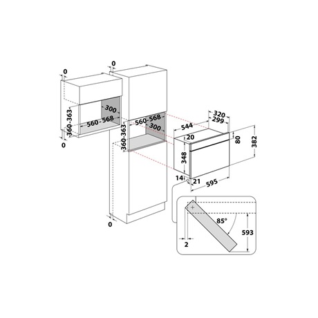 Whirlpool WMN14BSG Beépíthető mikrohullámú sütő