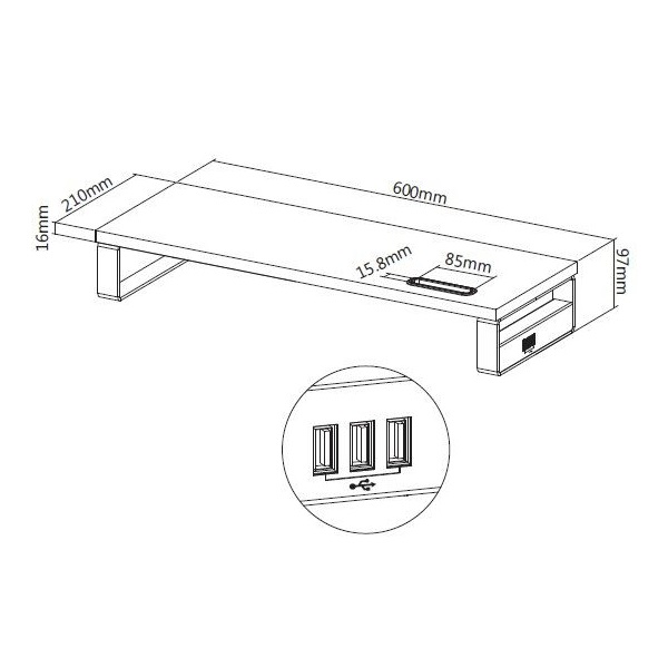 Equip Monitor Asztali állvány - 650881 (3x USB2.0, csúszásmentes, telefontartó, Max.: 15kg, acél, fekete) Equip Monitor Asztali állvány - 650881 (3x USB2.0, csúszásmentes, telefontartó, Max.: 15kg, acél, fekete)