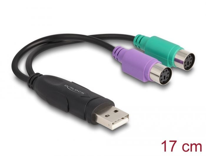 Delock USB-A - 2x PS adapter (61051)