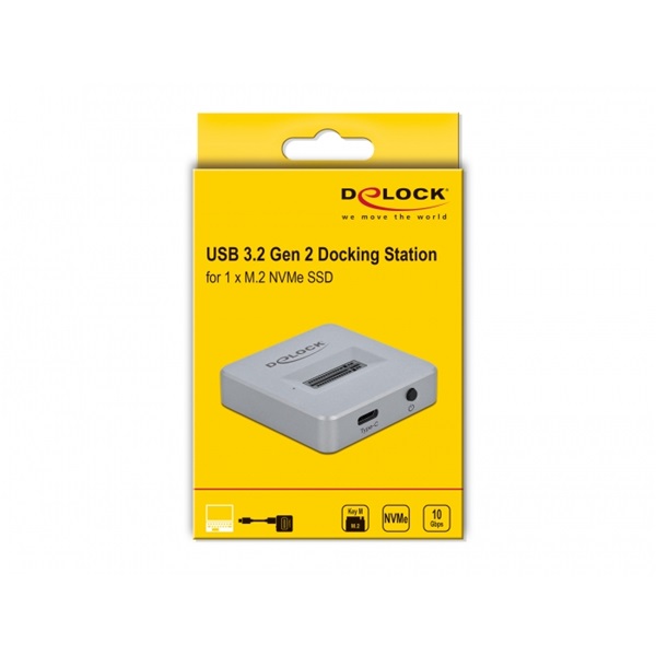 Delock M.2 NVMe PCIe SSD dokkoló szürke (64000)