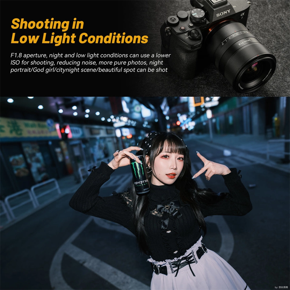7Artisans AF 24mm F1.8 autófókuszos (Sony-E) Full Frame (AF24F18B-E) objektív