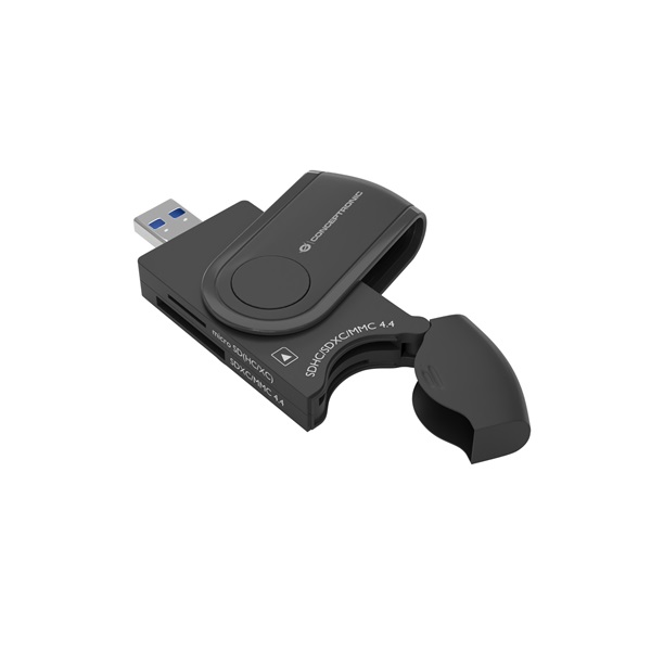 Conceptronic BIAN04B 4in1 2xSD/TF/MicroSD Kártyaolvasó Fekete Conceptronic BIAN04B 4in1 2xSD/TF/MicroSD Kártyaolvasó Fekete