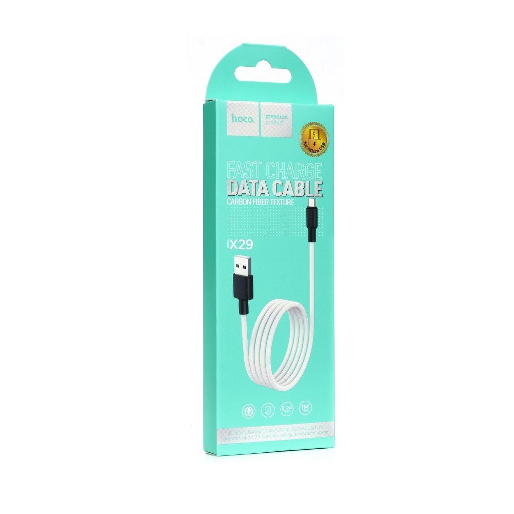Hoco X29 MicroUSB kábel fehér-fekete (HC089742) Hoco X29 MicroUSB kábel fehér-fekete (HC089742)