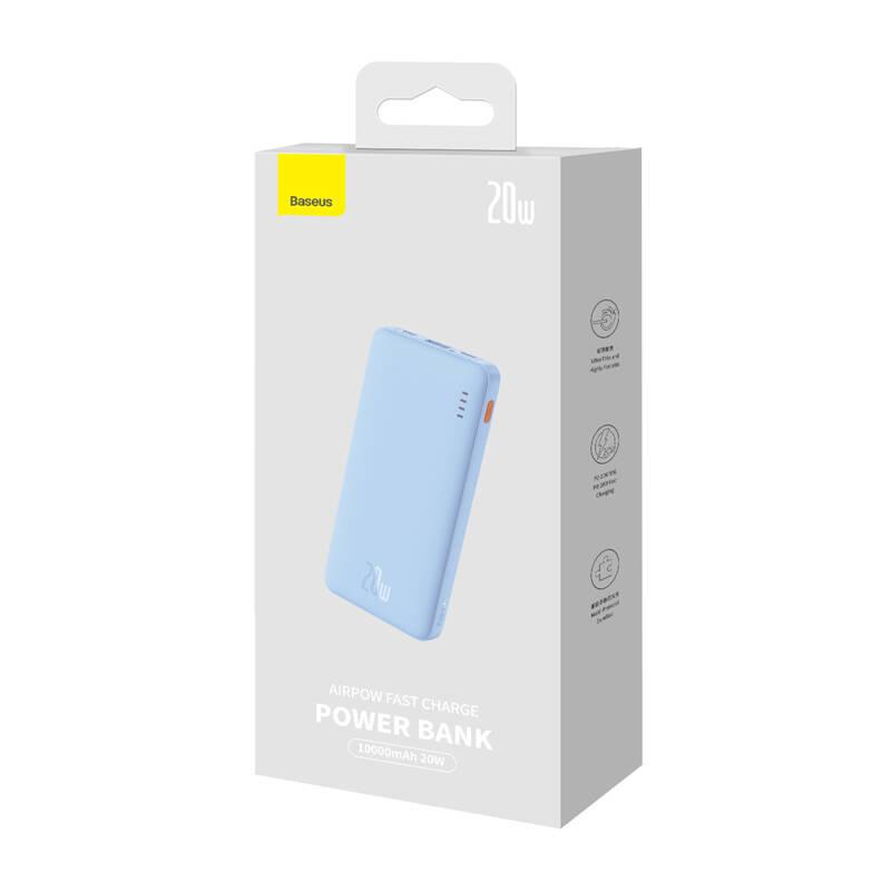 Baseus Airpow powerbank 10000mAh 20W  Kék 