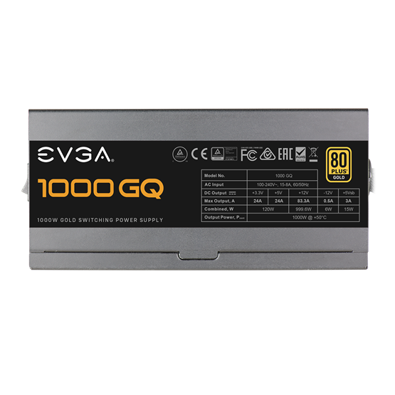 EVGA 1000 GQ  80+ GOLD 1000W Semi Modular Tápegység