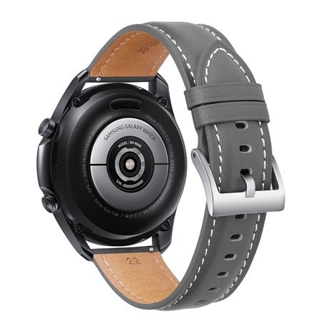 Mybandz szürke bőrszíj ezüst csattal 22mm (22SKU4565)