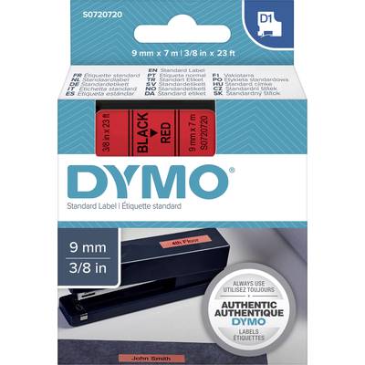 DYMO feliratozószalag D1, 9mm, piros/fekete, S0720720