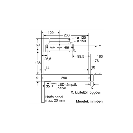 Bosch DFL064W53 PÁRAELSZÍVÓ BEÉPÍTHETŐ