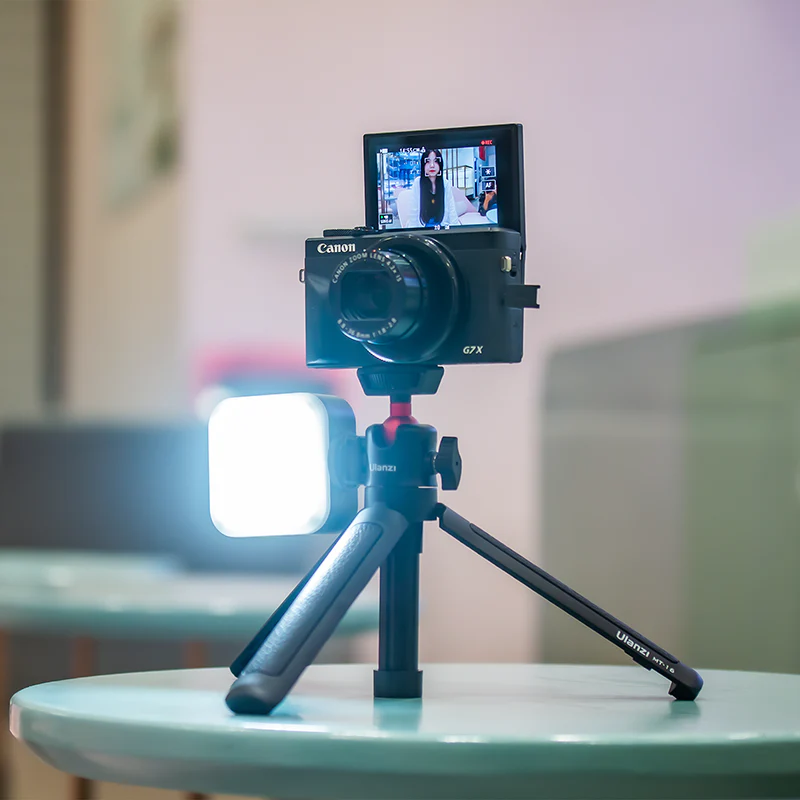 Ulanzi MT-16 asztali állvány, selfie bot, gömbfejjel, beépített telefontartó adapterrel, vakupapucs