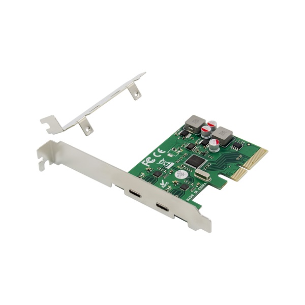 Conceptronic EMRICK08G PCIe x4 to 2x USB-C 3.2 Gen2, saját tápellátás Bővítőkártya 