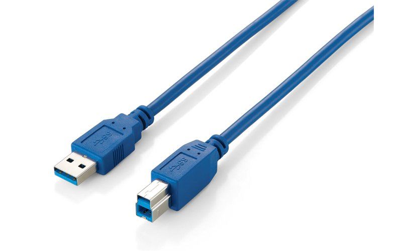 Equip 128292 USB 3.0 A-B összekötő kábel apa - apa  duplán árnyékolt 1,8m