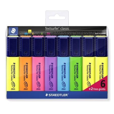 Staedtler "Textsurfer Classic 364" szövegkiemelő készlet 1-5 mm 6+2 szín (364 A WP8) Staedtler "Textsurfer Classic 364" szövegkiemelő készlet 1-5 mm 6+2 szín (364 A WP8)