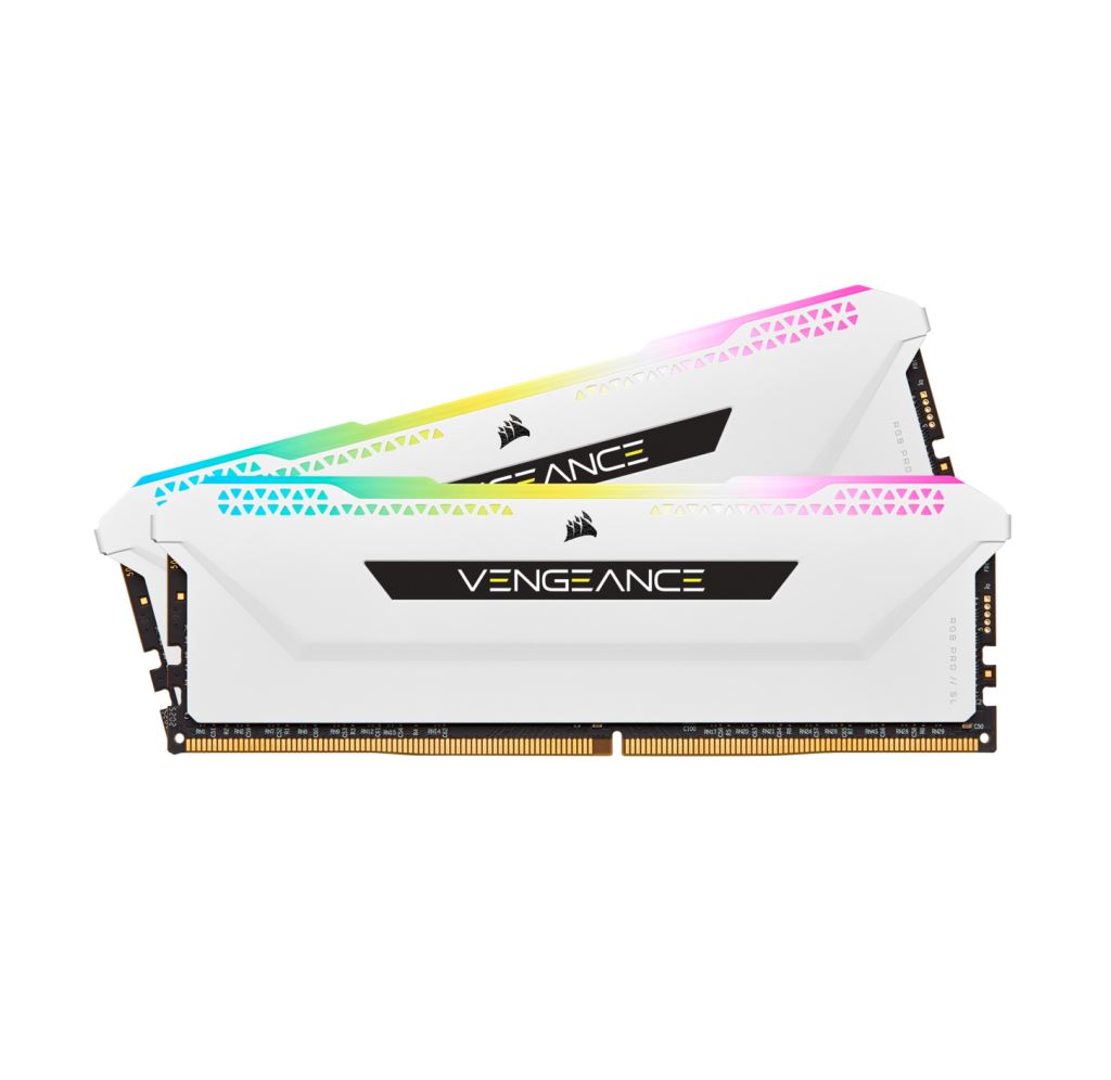 16GB 3600MHz DDR4 RAM Corsair Vengeance RGB Pro SL CL18 White (2x8GB) (CMH16GX4M2D3600C18W)