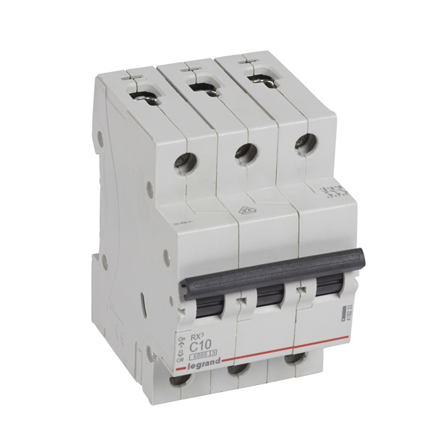 Legrand 419233 RX3 C10 6kA BIC 3 pólusú kismegszakító Legrand 419233 RX3 C10 6kA BIC 3 pólusú kismegszakító