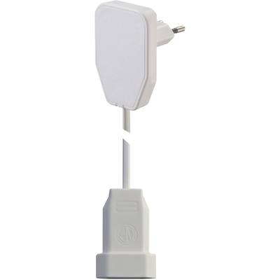 Lapos euró dugós hálózati hosszabbítókábel, 3 m, fehér, H03VVH2-F 2X 0,75 mm2, NVB 104574 Lapos euró dugós hálózati hosszabbítókábel, 3 m, fehér, H03VVH2-F 2X 0,75 mm2, NVB 104574
