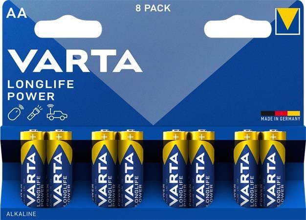 Varta Longlife Power Alkaline AA ceruza elem 8 db/csomag (4906121418) Varta Longlife Power Alkaline AA ceruza elem 8 db/csomag (4906121418)