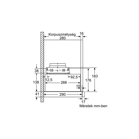 Bosch DFL064W53 PÁRAELSZÍVÓ BEÉPÍTHETŐ