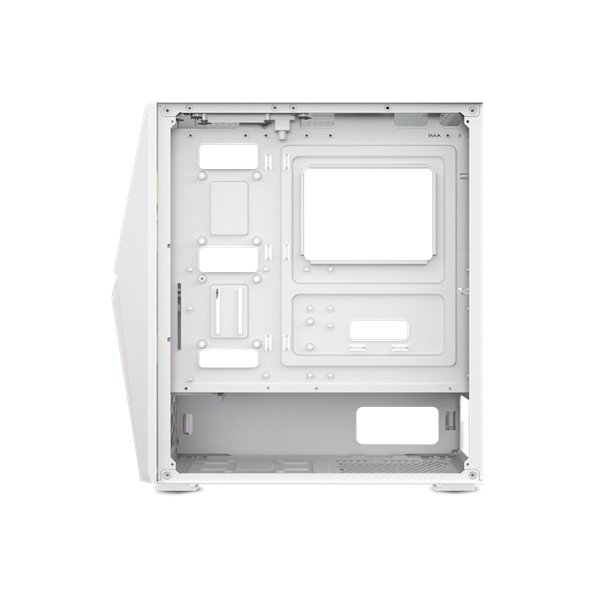 Spirit of Gamer Számítógépház - CLONE 4 White (fekete, ablakos, 8x12cm ventilátor, alsó táp,  ATX, 1xUSB3.0, 2xUSB2.0)