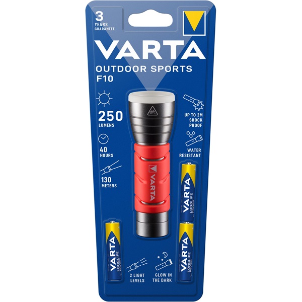 VARTA "Outdoor Sports" LED elemlámpa 3xAAA piros-fekete (17627101421)