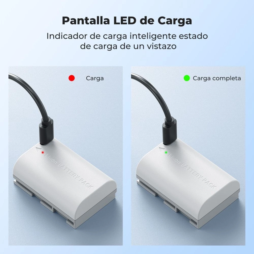 K&F Concept LP-E6NH akkumulátor, 2db, 2250mAh, USB-C csatlakozóval