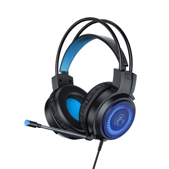 iMice HD-480 3.5 mm Jack gaming headset fekete-kék