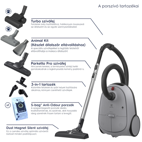 Electrolux EB61A5UG Porzsákos porszívó Electrolux EB61A5UG Porzsákos porszívó