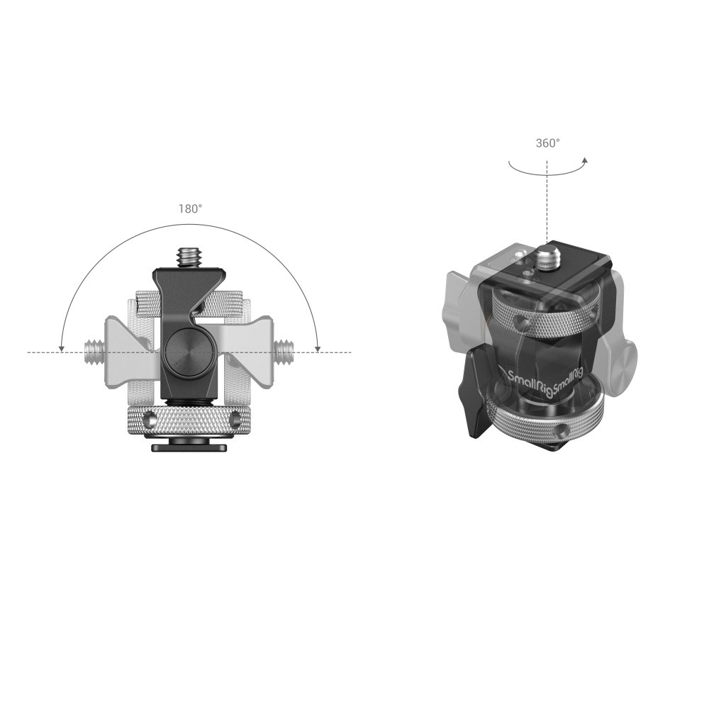 SMALLRIG Swivel and Tilt Adjustable Monitor Mount with Cold Shoe Mount  