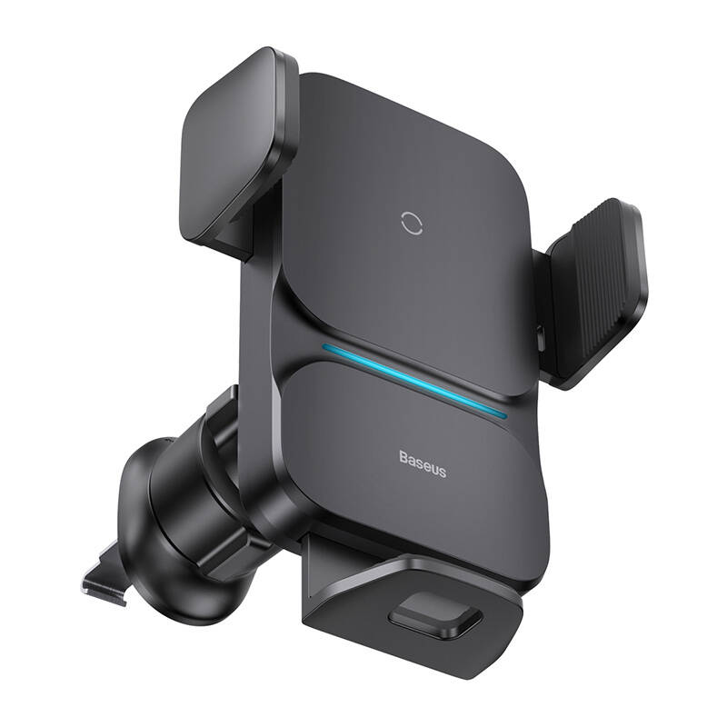 Baseus Wisdom vezeték nélküli töltés elektromos autó telefon tartó Qi (fekete) Baseus Wisdom vezeték nélküli töltés elektromos autó telefon tartó Qi (fekete)