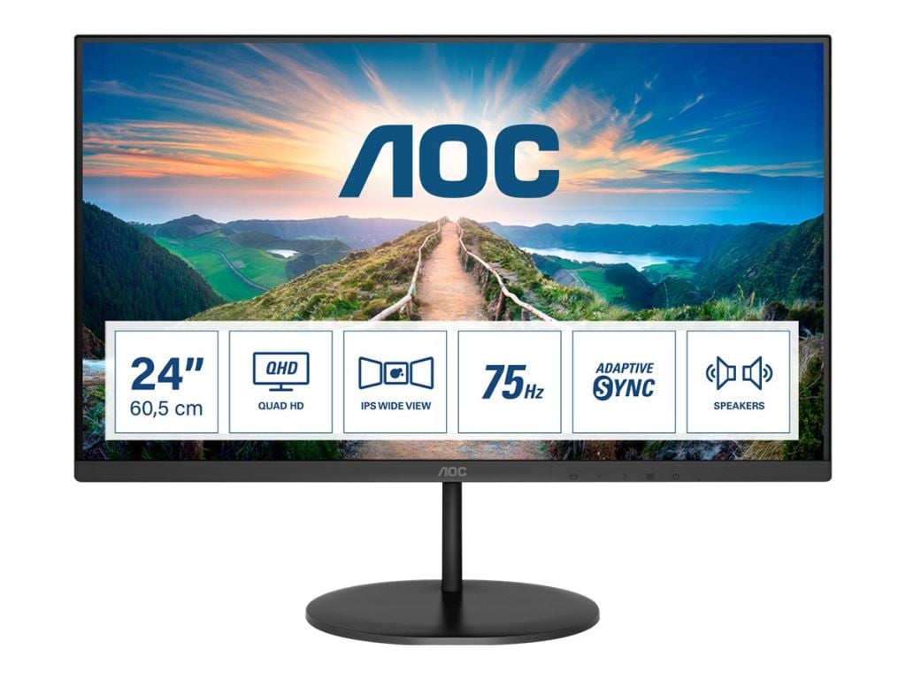 AOC Q24V4EA 24" LCD monitor fekete AOC Q24V4EA 24" LCD monitor fekete