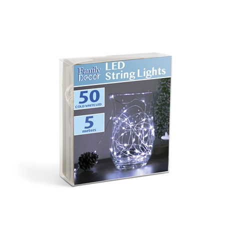 LED FÉNYFÜZÉR 5 M HIDEGFEHÉR