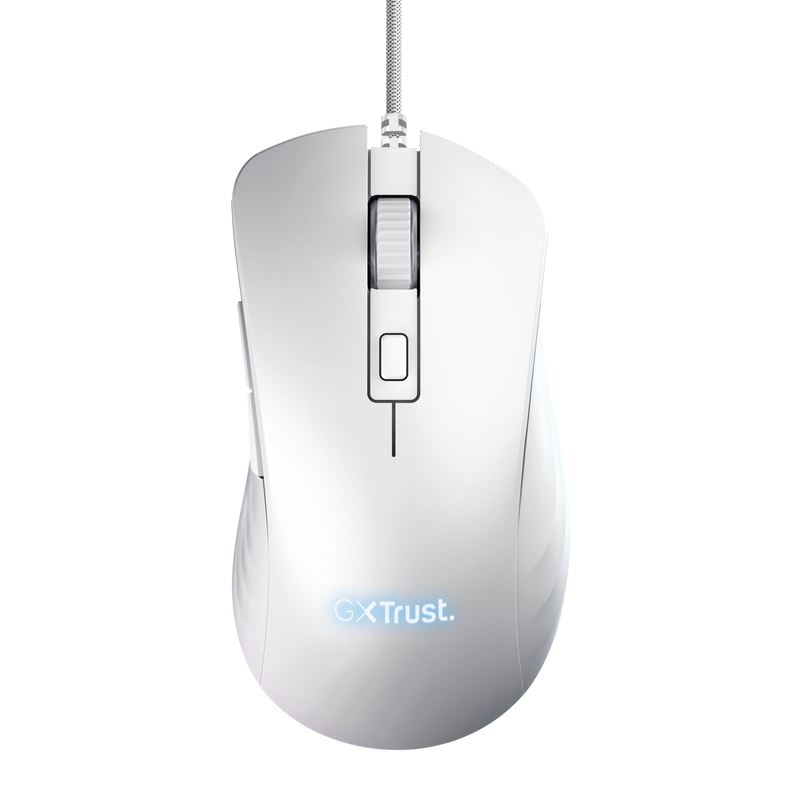 Trust GXT924W YBAR+ gaming egér fehér  