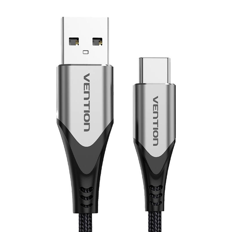 USB 2.0 A to USB-C 3A Cable Vention CODHF 1m Gray USB 2.0 A to USB-C 3A Cable Vention CODHF 1m Gray