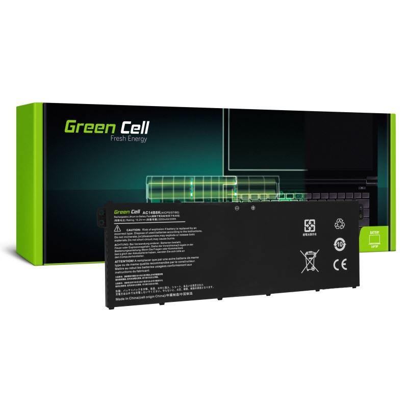 Green Cell akkumulátor AC14B3K AC14B8K Acer Aspire 15.2V 2100mAh (AC72) Green Cell akkumulátor AC14B3K AC14B8K Acer Aspire 15.2V 2100mAh (AC72)