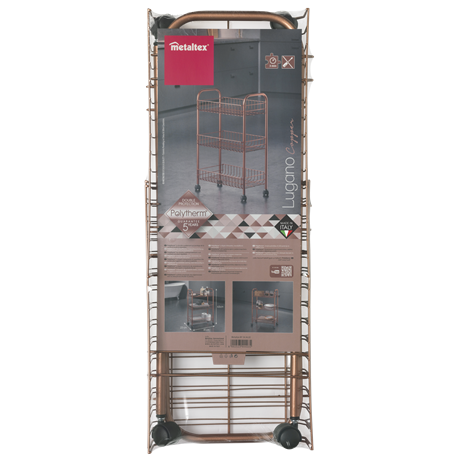 Metaltex MX344403 Lugano 3 szintes gurulós állvány