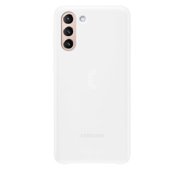 SAMSUNG műanyag telefonvédő (ultravékony, hívás és üzenetjelző funkció, LED világítás) FEHÉR [Samsung Galaxy S21 Plus (SM-G996) 5G]