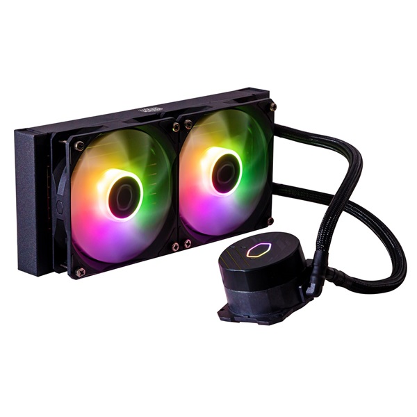 COOLER MASTER CPU hűtő MASTERLIQUID 240L CORE ARGB (vízhűtés), 2 Ventilátoros, LGA1700 támogatással, fekete COOLER MASTER CPU hűtő MASTERLIQUID 240L CORE ARGB (vízhűtés), 2 Ventilátoros, LGA1700 támogatással, fekete