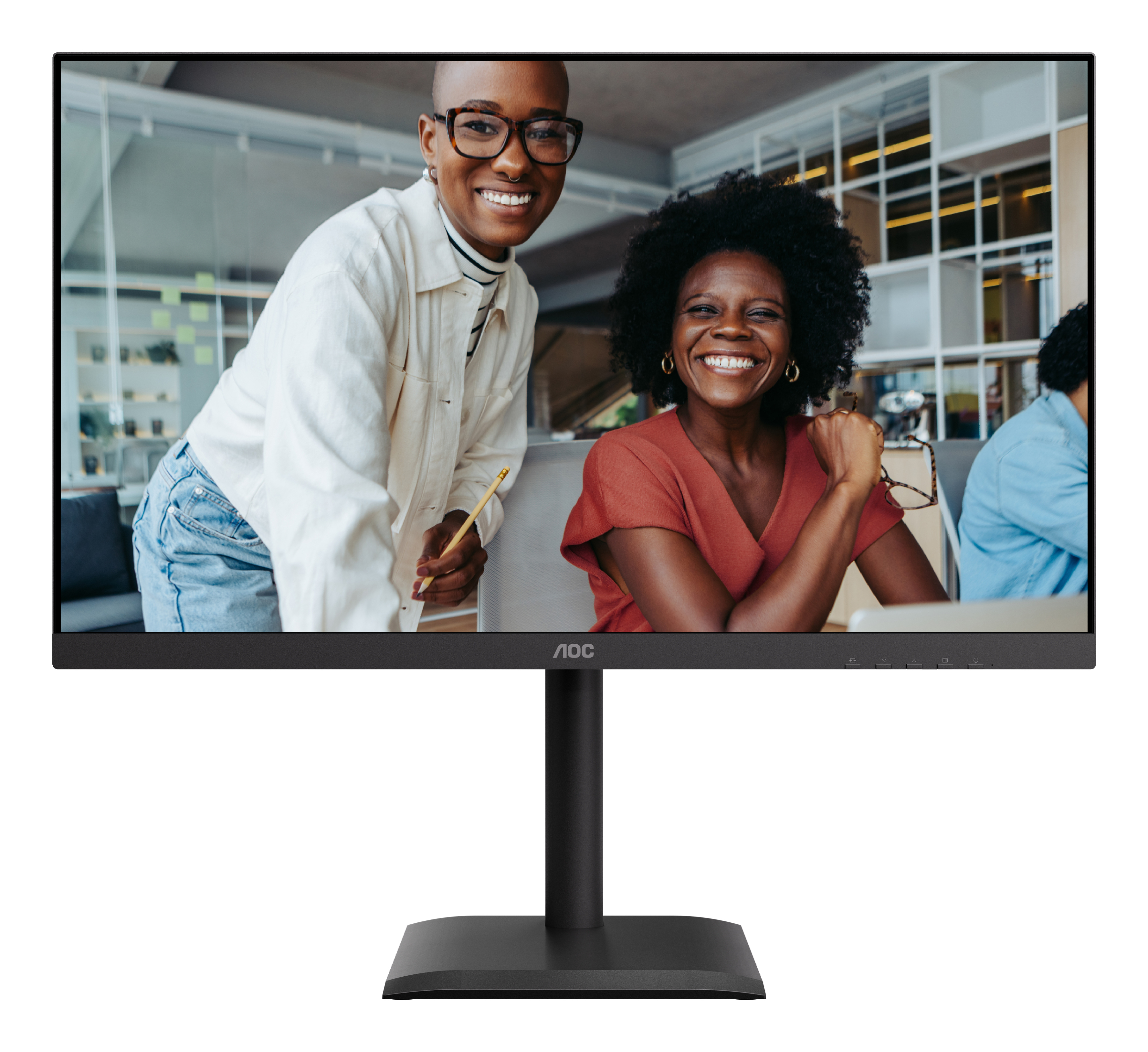 AOC 27" U27E4CV Monitor - 3840x2160, 4K, LED, IPS, FreeSync, Pivot, Fekete