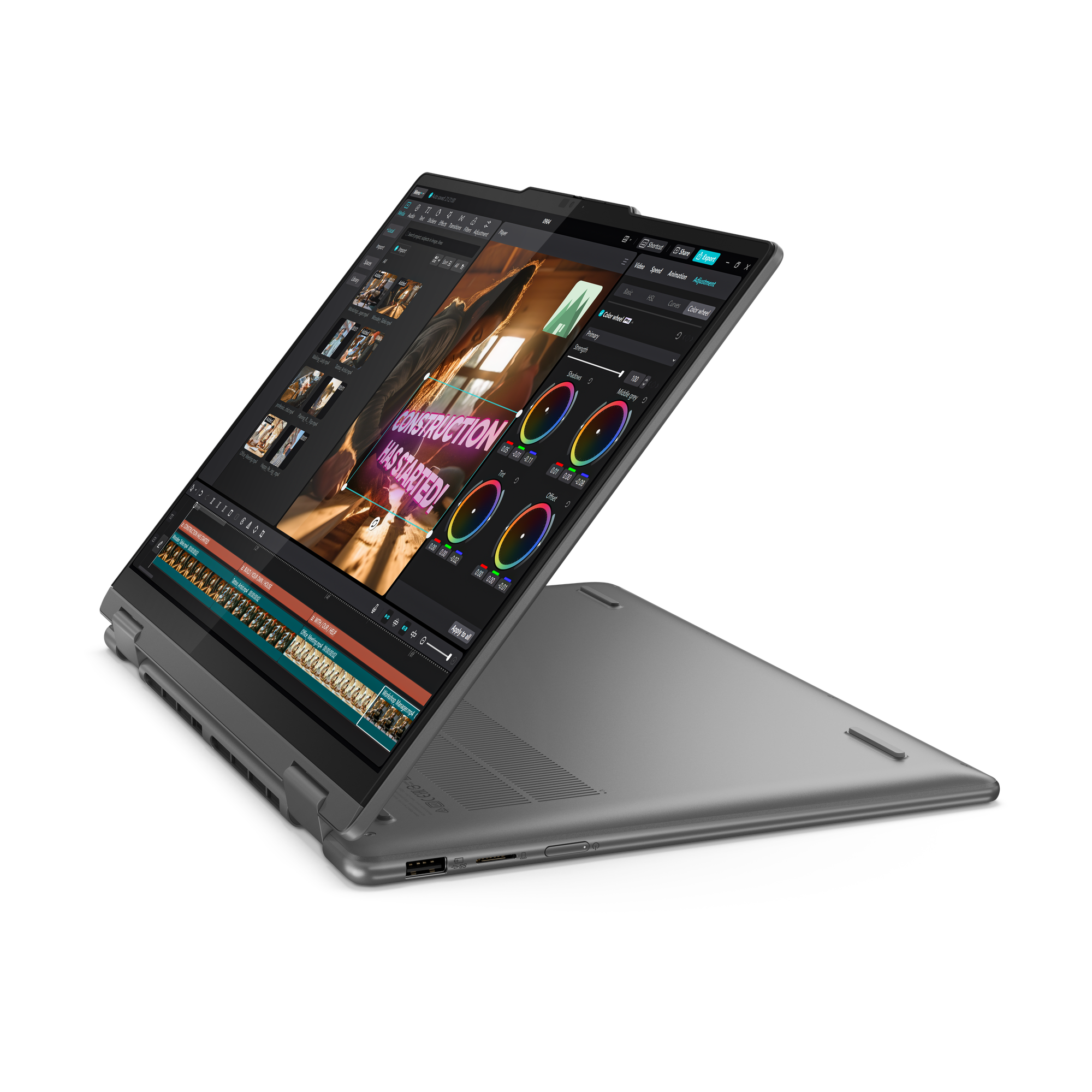 Lenovo Yoga 7 2-in-1 Laptop - 14" WUXGA, Intel Core Ultra 5 125H, 16GB DDR5 RAM, 512GB SSD, Magyar billentyűzet, Windows 11 Home, Szürke