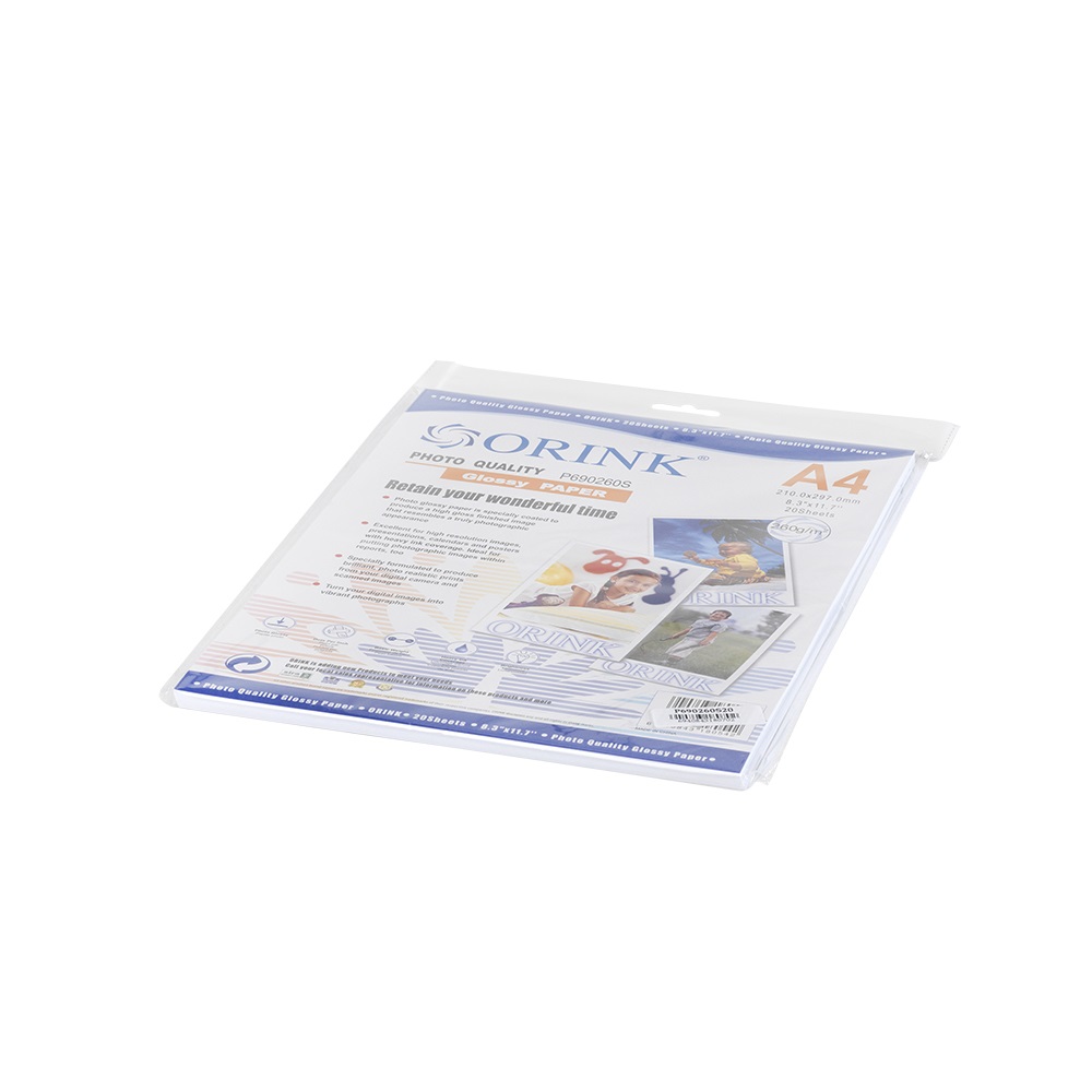 Orink Fotópapír Pp A4, S 260g. 20lap fényes  (P690260S20)