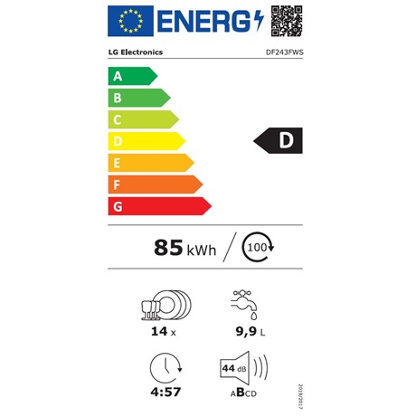 Lg DF243FWS MOSOGATÓGÉP 14 TERÍTÉK GŐZÖS