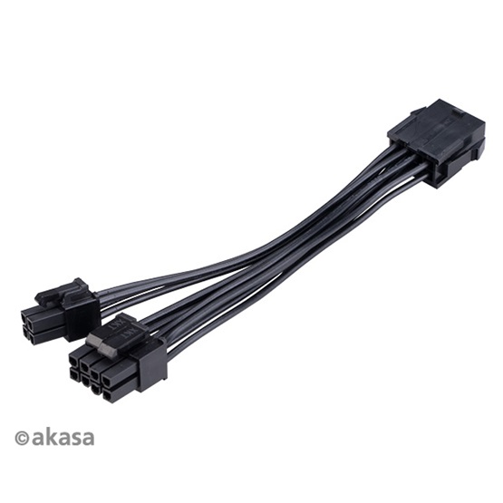  Akasa 8-Pin to 8+4 pin adapter 15 cm  AK-CBPW22-15 kábel