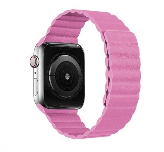 Utángyártott Apple Watch mágneses loop műbőr szíj 38/40/41mm rószaszín (69350) Utángyártott Apple Watch mágneses loop műbőr szíj 38/40/41mm rószaszín (69350)