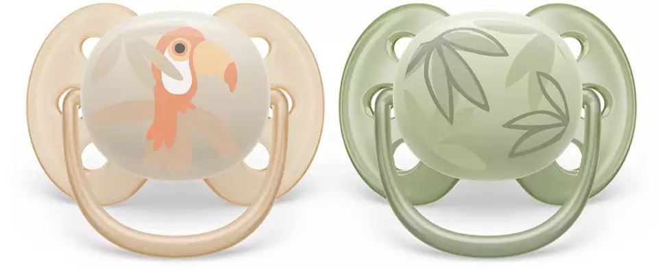 Philips SCF091/07 Avent ultra soft játszócumi tukán,falevél