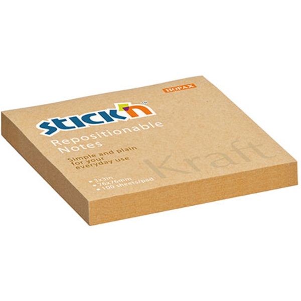 Stick`N KraftNotes 76x76mm 100lap öntapadós natúr jegyzettömb Stick`N KraftNotes 76x76mm 100lap öntapadós natúr jegyzettömb