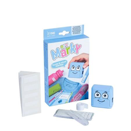 COLOP Marky Bélyegző textilhez kirakós kék ház, fekete párnával