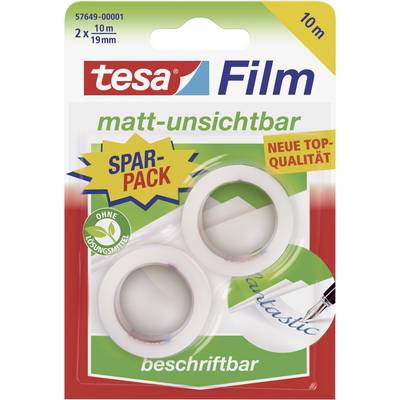 Írható ragasztószalag Tesafilm® Invisible 10 m x 19 mm, 2 tekercs, TESA 57649 Írható ragasztószalag Tesafilm® Invisible 10 m x 19 mm, 2 tekercs, TESA 57649