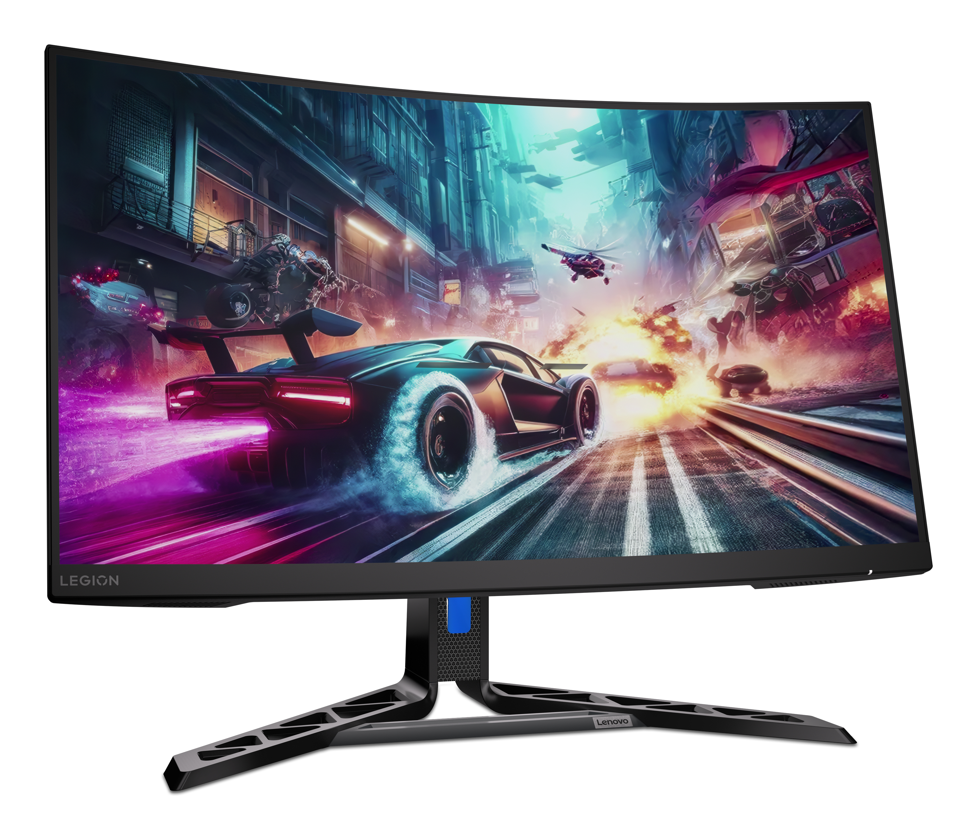 Lenovo 31,5" Legiob R32qc-30 Monitor - 2560x1440, QHD, LED, VA, 180Hz, 5ms, Ívelt, Hangszóró, FreeSync, Gamer, Fekete