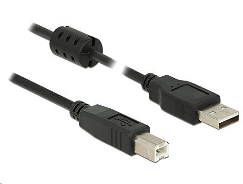 Delock 84899 USB 2.0 A > USB 2.0 B kábel, 5 m, fekete Delock 84899 USB 2.0 A > USB 2.0 B kábel, 5 m, fekete
