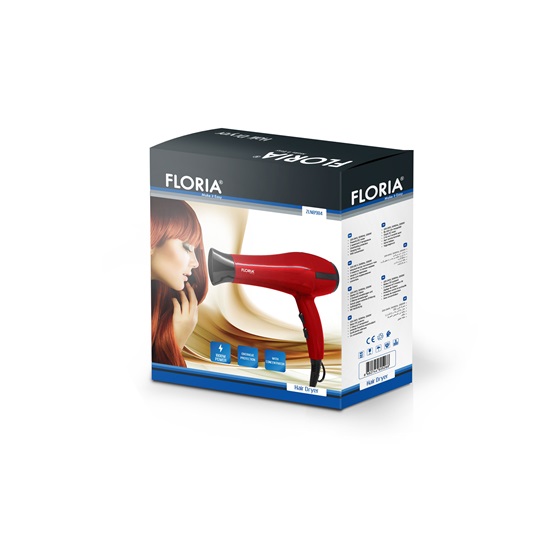 Floria ZLN8984 Hajszárító 2000W Piros Floria ZLN8984 Hajszárító 2000W Piros